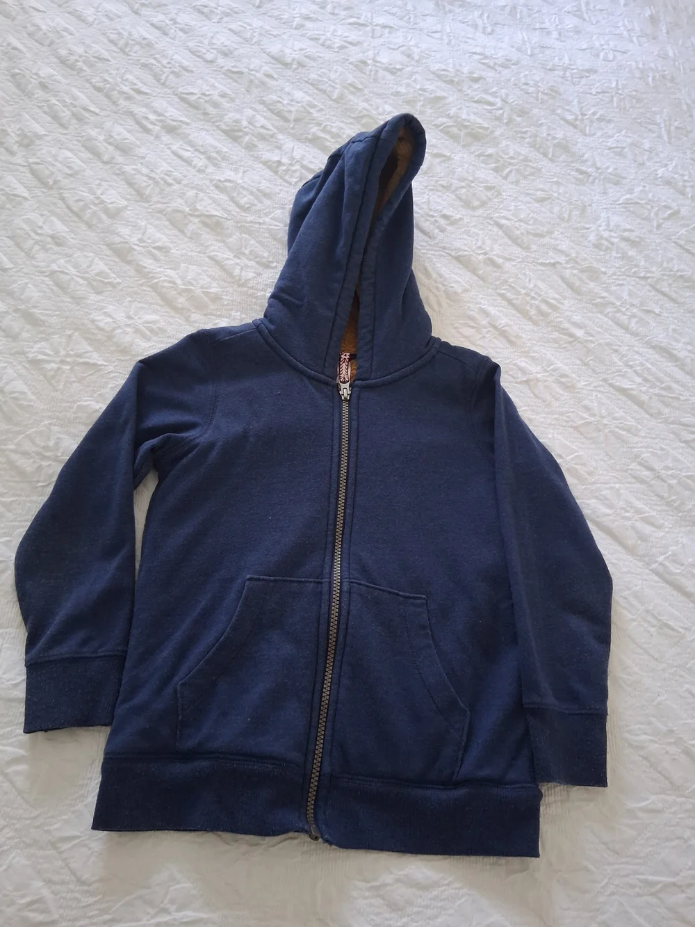 Carter's Boy's Dark Blue Full-Zip Hooded Sweatshirt Size 7 Years Cozy Outdoors